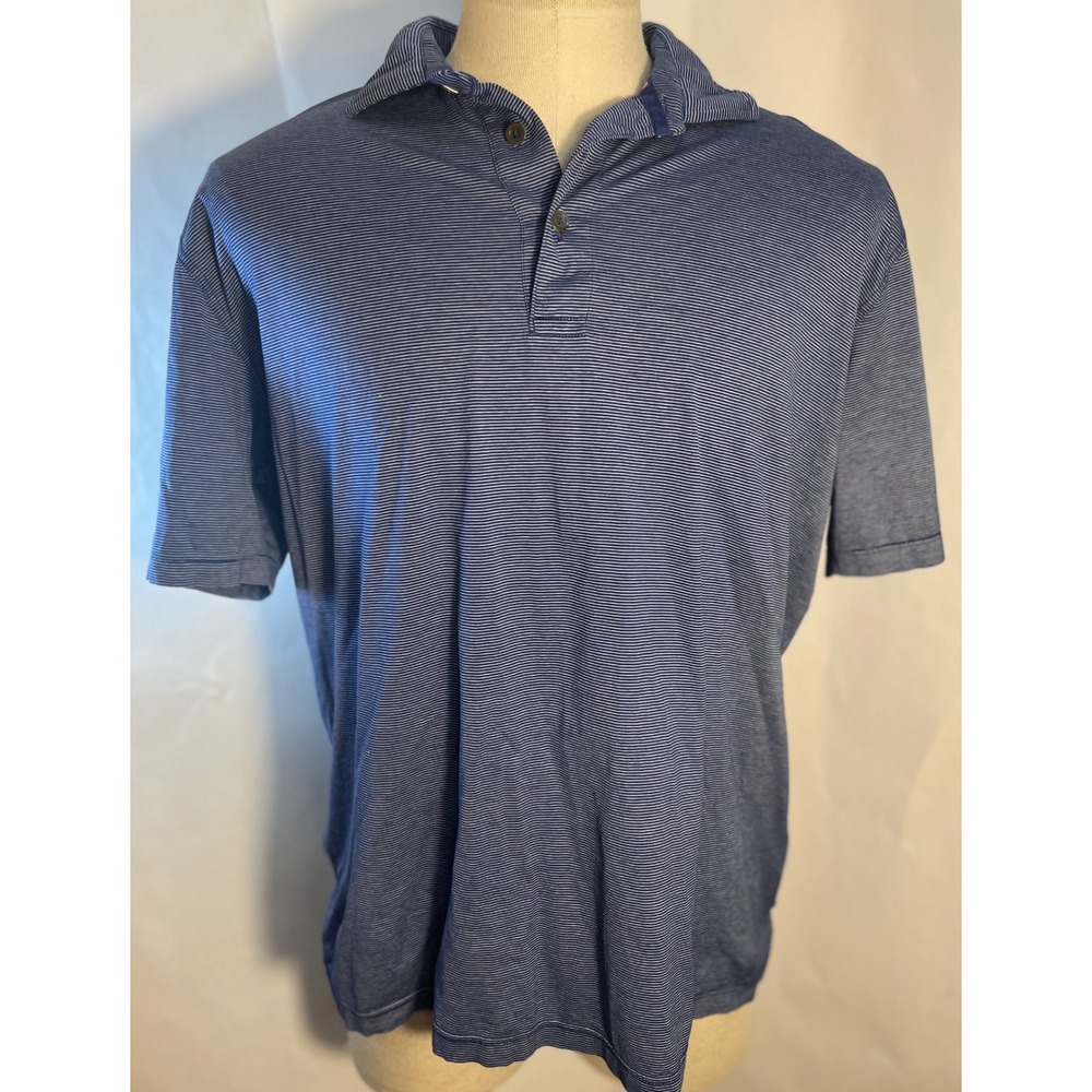 John Bayley Hilton Head Island Men's Short Sleeve Polo Shirt Blue Size‎ XXL 2XL